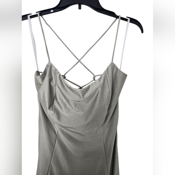 Fiesta Backless Light Green Dress with Spaghetti Straps Size Large - Picture 3 of 6